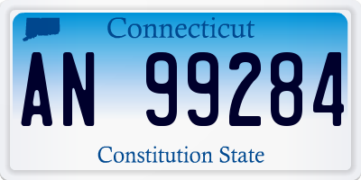 CT license plate AN99284