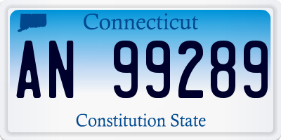 CT license plate AN99289