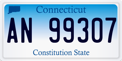 CT license plate AN99307