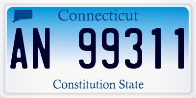 CT license plate AN99311