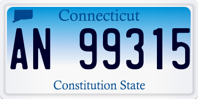 CT license plate AN99315