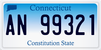 CT license plate AN99321