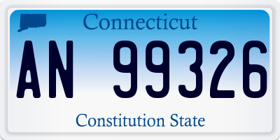 CT license plate AN99326