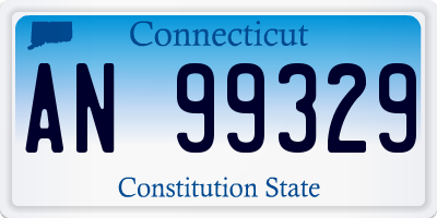 CT license plate AN99329