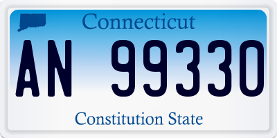 CT license plate AN99330
