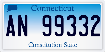 CT license plate AN99332