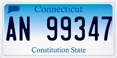 CT license plate AN99347