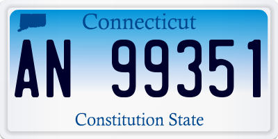CT license plate AN99351