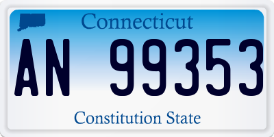 CT license plate AN99353