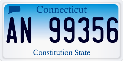 CT license plate AN99356