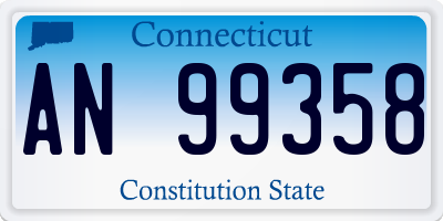 CT license plate AN99358