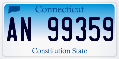 CT license plate AN99359