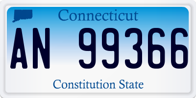 CT license plate AN99366