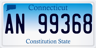 CT license plate AN99368