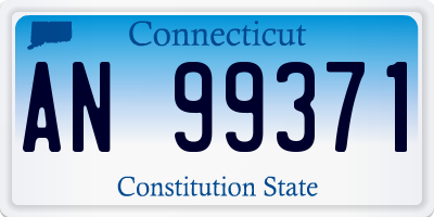 CT license plate AN99371