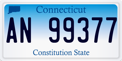 CT license plate AN99377