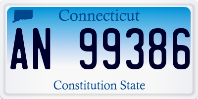 CT license plate AN99386