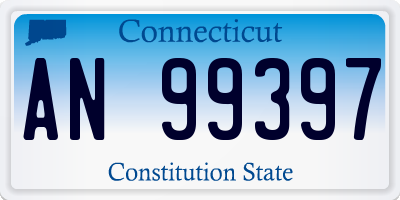 CT license plate AN99397