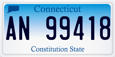 CT license plate AN99418