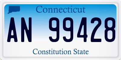 CT license plate AN99428