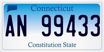 CT license plate AN99433