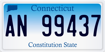 CT license plate AN99437
