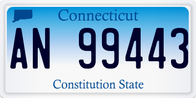 CT license plate AN99443