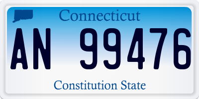 CT license plate AN99476