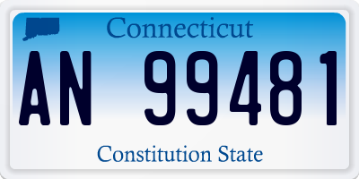CT license plate AN99481