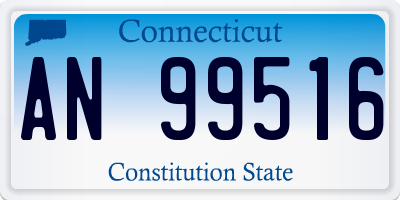 CT license plate AN99516