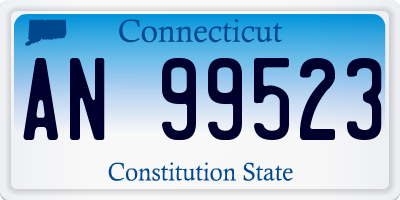 CT license plate AN99523