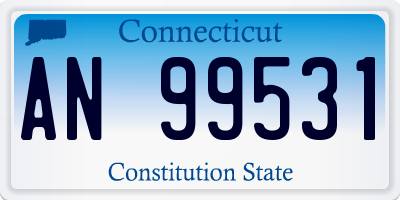 CT license plate AN99531