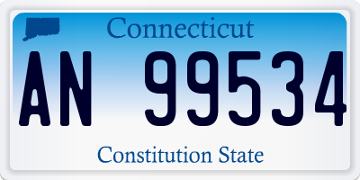 CT license plate AN99534