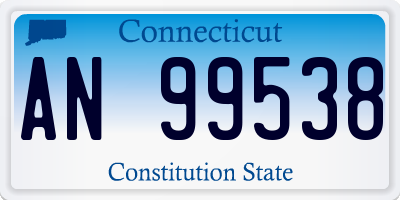 CT license plate AN99538
