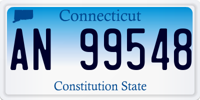 CT license plate AN99548