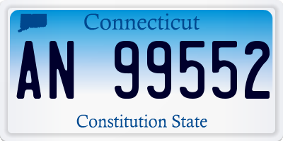 CT license plate AN99552