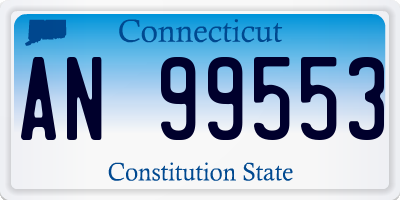 CT license plate AN99553