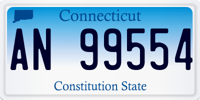 CT license plate AN99554