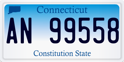 CT license plate AN99558