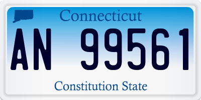 CT license plate AN99561