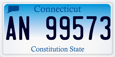 CT license plate AN99573