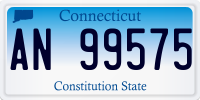 CT license plate AN99575