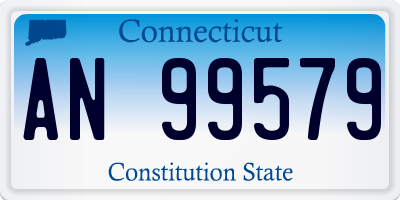 CT license plate AN99579