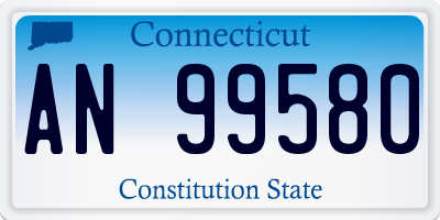 CT license plate AN99580