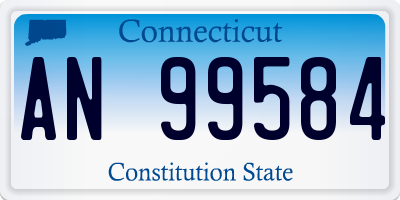 CT license plate AN99584