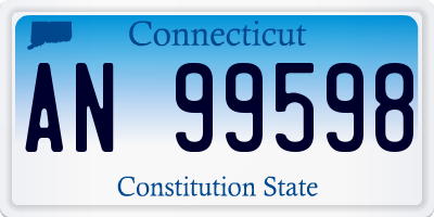CT license plate AN99598