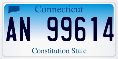 CT license plate AN99614
