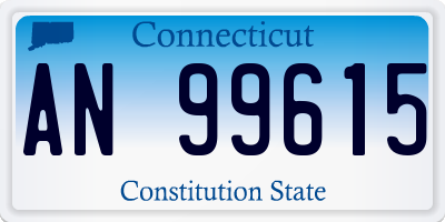 CT license plate AN99615