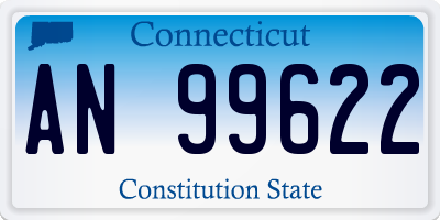 CT license plate AN99622