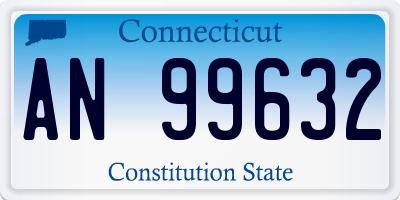 CT license plate AN99632